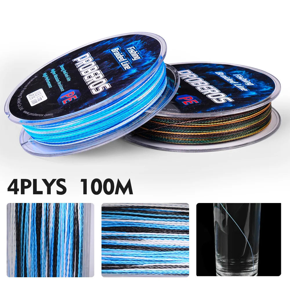 New Daima 4 series 100 meters fishing line, camouflage green PE line 0.6 #-10 #braided line fishing gear fishing line wholesale