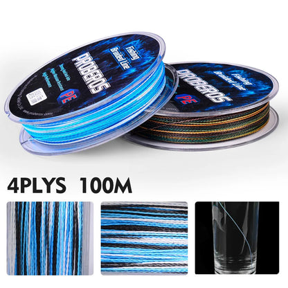 New Daima 4 series 100 meters fishing line, camouflage green PE line 0.6 #-10 #braided line fishing gear fishing line wholesale