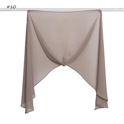 2025 Ramadan Women Solid Scarf Built-in Magnetic Muslim Chiffon Hijab Shawls Head Wrap Hijabs Scarves Ladies Foulard Islamic