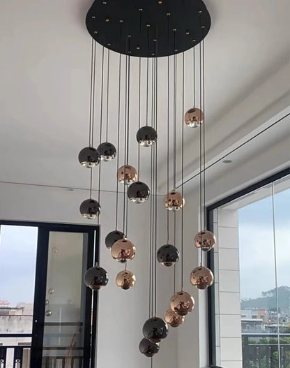 Modern Crystal stair chandelier lights indoor lighting Ceiling lamp hanging light led Chandeliers for living room indoor lightin