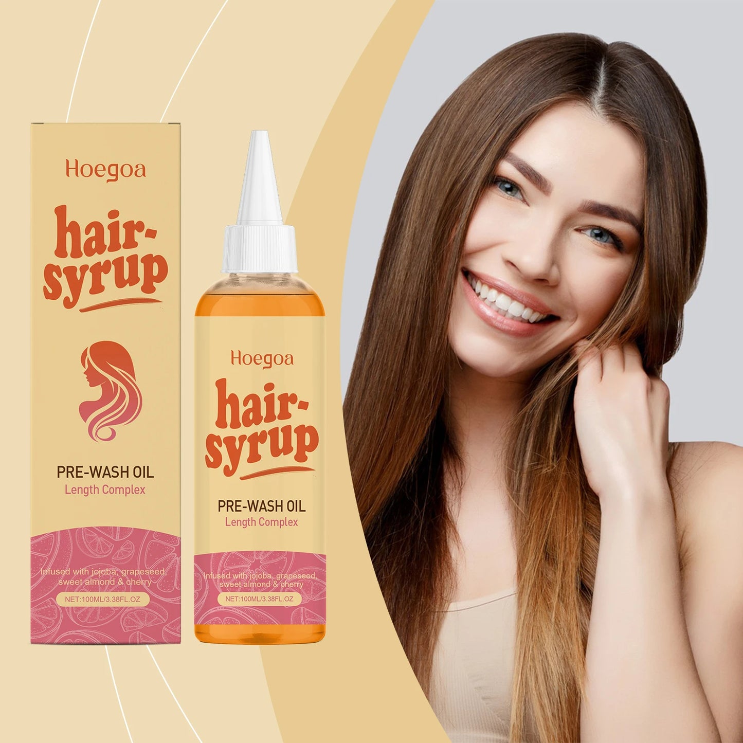 Jojoba Hair Essencial Oil Deep Nourish Scalp Voluming Anti-Frizzy Repair Damaged Hair Oil Enhance Shine Moisturizing Hair Care