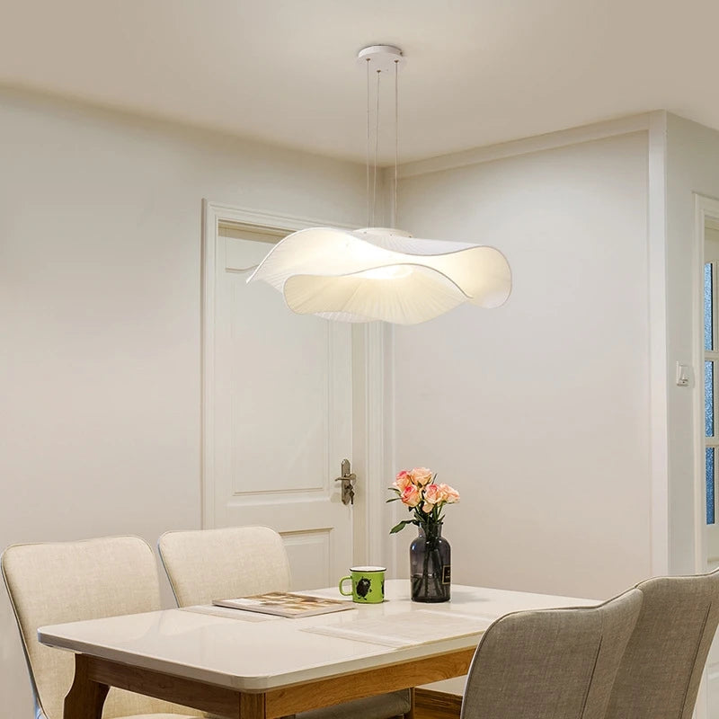 Modern Simple Fabric Led Pendant Lights Dining Room Nordic Chandelier Lamp Bar Hanging Lamp Home Decor Dimmable Light Lamparas