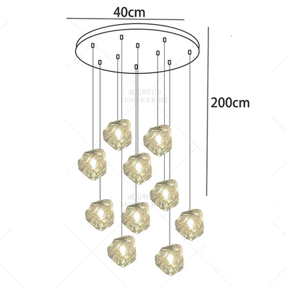 Light luxury home decoration pendant light, staircase light, living room pendant light, dining room light, indoor lighting