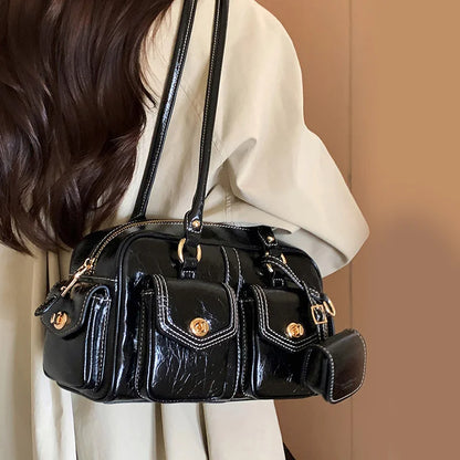 Luxury Boston Bags New Handbags For Women Trendy Commuting Versatile Handbag With Pendents Shoulder Crossbody Pillow Bags