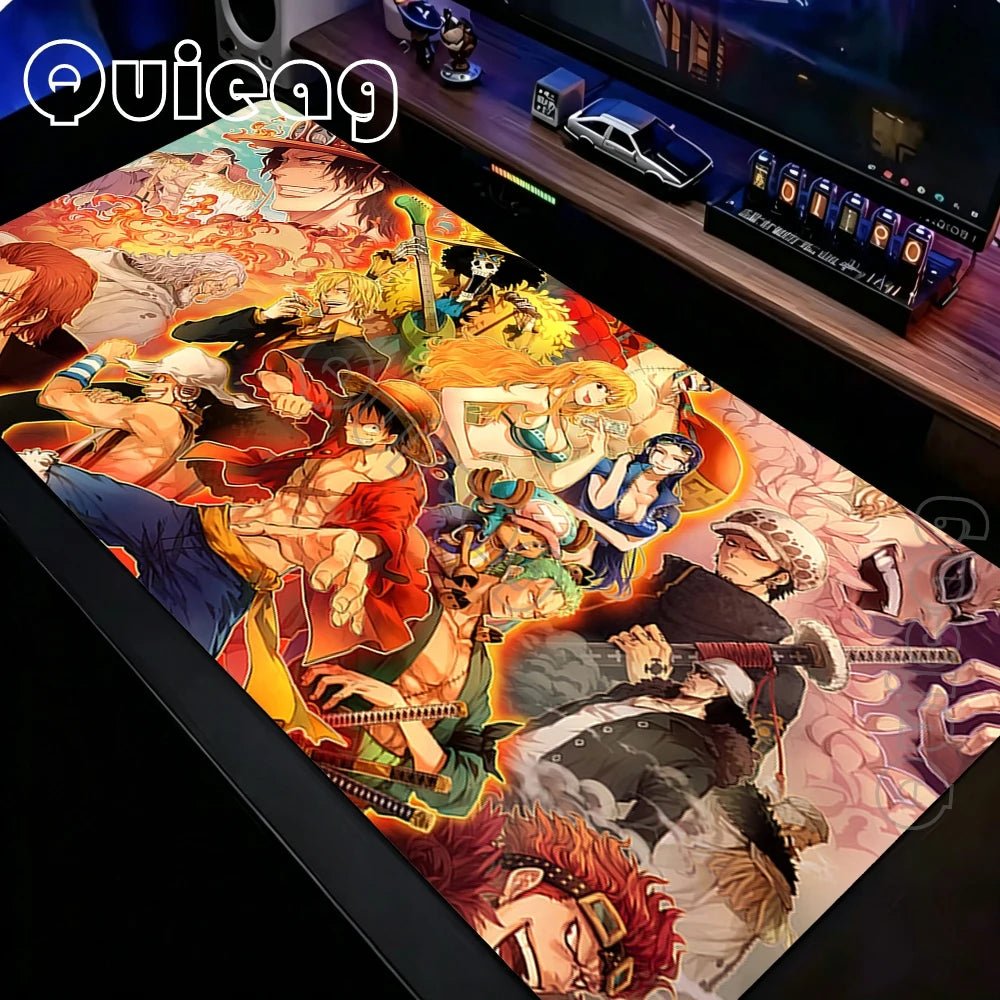 900x400mm Cartoon One Piece Gaming Mouse Pad Speed XXL Rubber Anime Gamer Keyboard Mouse Mat Big Motbook Computer PC Mousepad