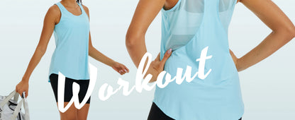TACVASEN Womens Mesh Racerback Workout Tank Top Yoga Sleeveless Shirt High Low Curved Hem Quick Dry Breathable Athletic Vest