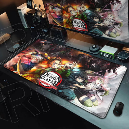 HD Printing Anime Mousepad Non-slip Rubber Base Office Deskmat XXL Student Writing Keyboard D-Demon Slayer Pc Gaming Accessories