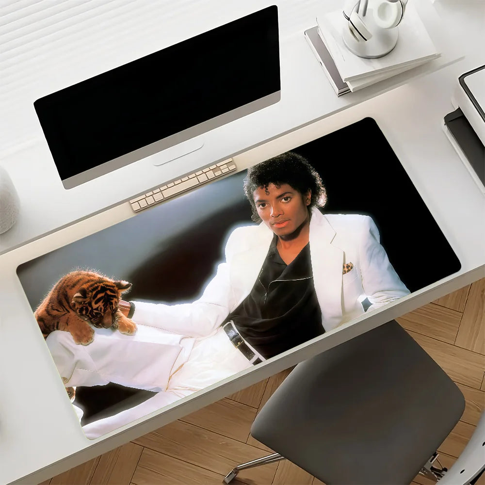 American singer M-Michael J-Jackson Mouse Pad Square Office Gaming Desk Mat Waterproof Non-Slip Rubber Decorative