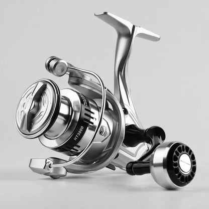 Fisherman Metal Spool Spinning Reel 5.2/1 Gear Ratio Heavy Duty Bait Cast Reel Comfortable Smooth Fishing Reel Lake Fishing