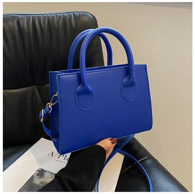 Minimalist Black Small Square Bag All-Match Top Handle Purse Classic Shoulder Bag for Work Women Handbags Crossbody Bags Purse