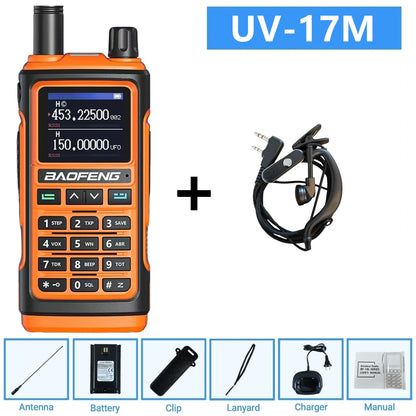 Baofeng 10W Ham Radio Uv-17R Long Range Walkie Talkie 999Ch Wireless Copy Air Band Type-C Emergency Tool For Enthusiasts