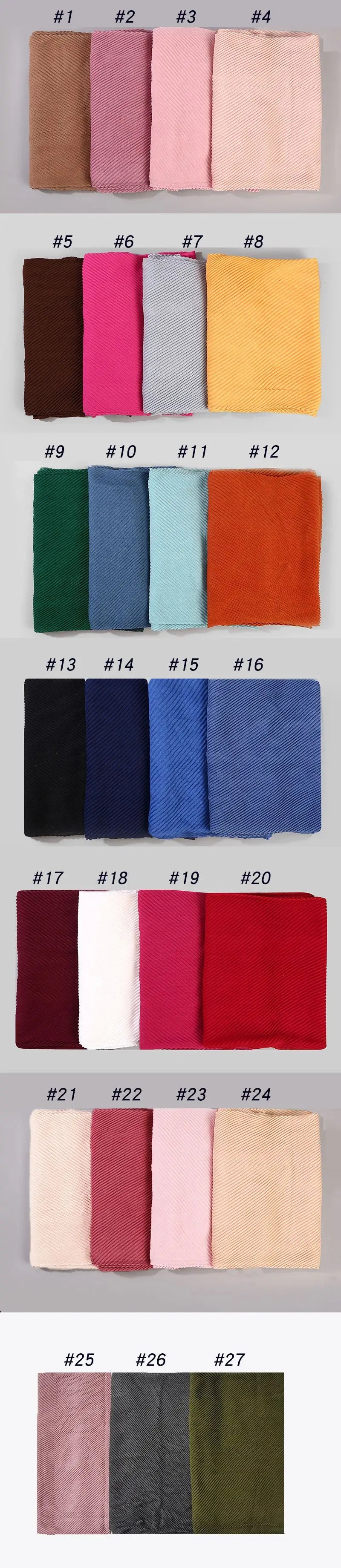 Women Plain Cotton Scarf Head Hijab Wrap Solid Full Cover-up Shawls Foulard Femme Headband Crinkle Muslim Hijabs Store 2024 NEW