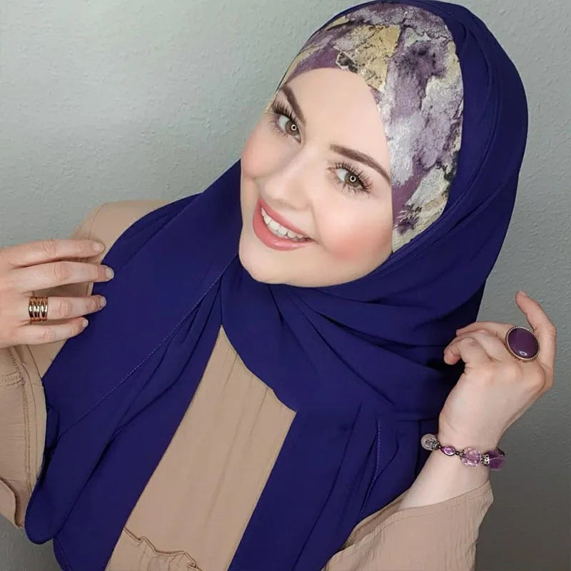 Muslim Modal Scarf Silk Abaya Hijab Islamic Jersey Hijabs For Woman Abayas Dress Turbans Crinkle Turban Instant Arabic Head