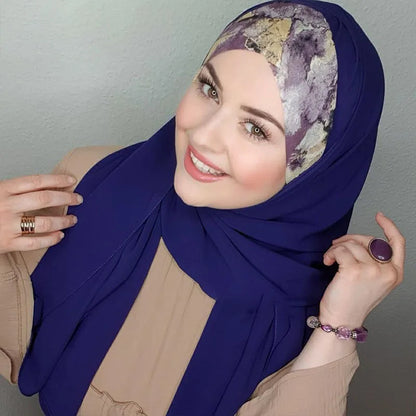 Muslim Modal Scarf Silk Abaya Hijab Islamic Jersey Hijabs For Woman Abayas Dress Turbans Crinkle Turban Instant Arabic Head