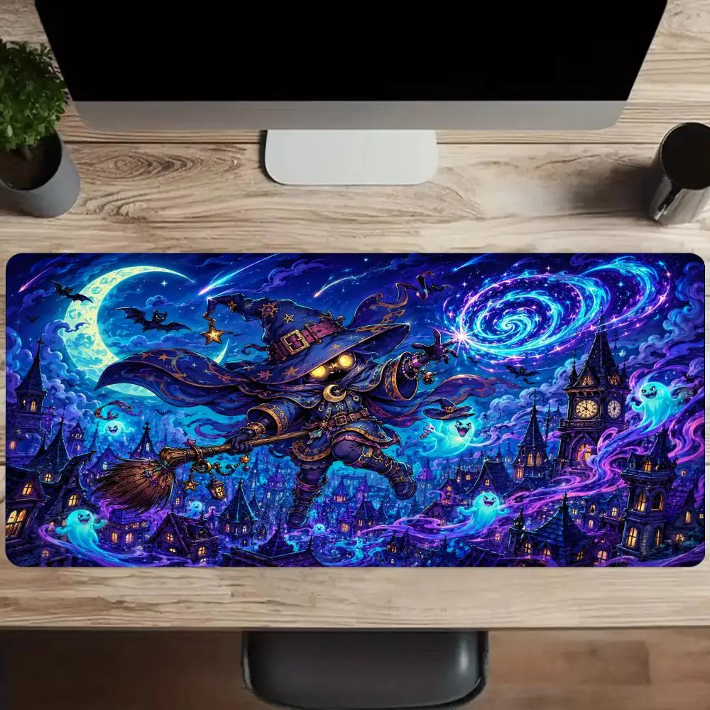 Mystical Wizard Big Size Mouse Pad Non-slip Rubber Base Desk Mat for Home Office Daily Use Deskpad Keyboard Pad Mouse Mat