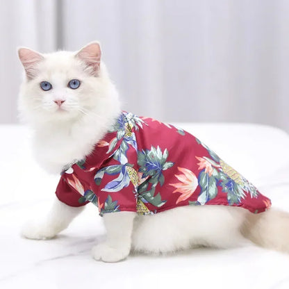 Hawaiian Style Pet Dog Clothe Summer SandBeach Dog Shirts for Small Medium Dogs Puppy Cat Clothing Ropa Perro Pug French Bulldog