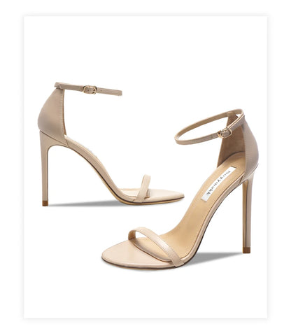 Luxury Brand Heeled Sandals Summer Gladiator Buckle Strap Elegant Slingbacks High Heels Sexy Classic Ladies Prom Shoes Women