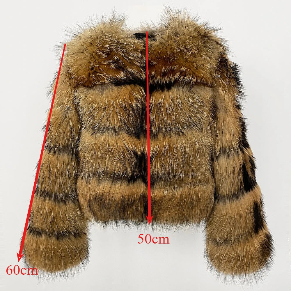 OFTBUY Wholesale Natural Raccoon Fox Fur Coat New High Quality Winter Jacket Women Fluffy Real Fur Clothing Outerwear Streetwear