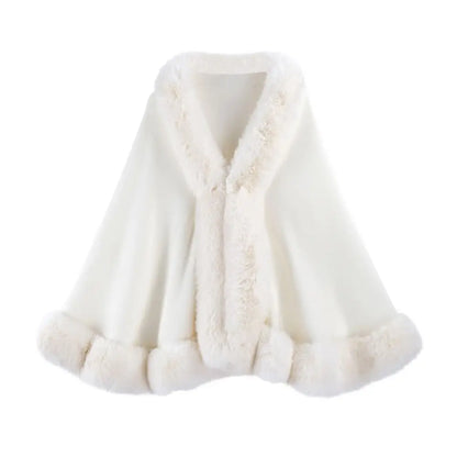 Women Winter Warm Shawl Thicken Coat Cardigan Cape Cloak Outer