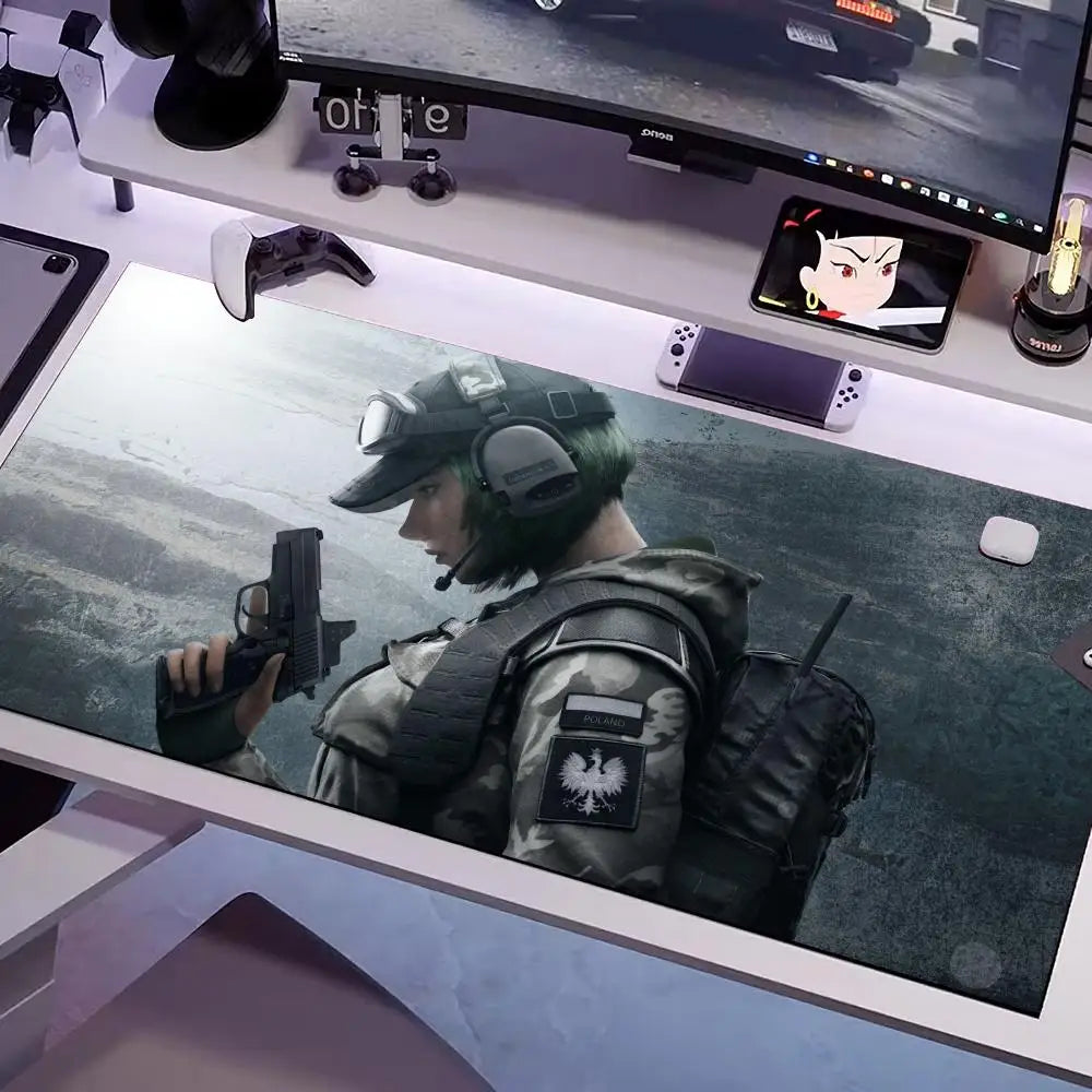 GAME Rainbow-six Mouse Pad Multiple Sizes Large Square Computer Office Game Table Mats Rubber Anti-slip Mousepads