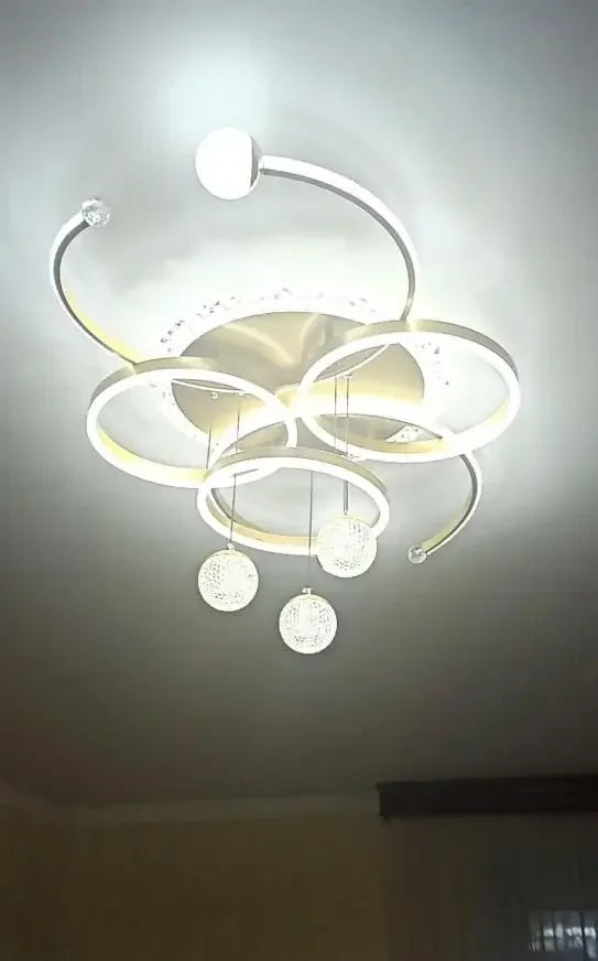 Nordic style eye protection living room light, simple, modern, atmospheric, high-end crystal ceiling light, Guangdong