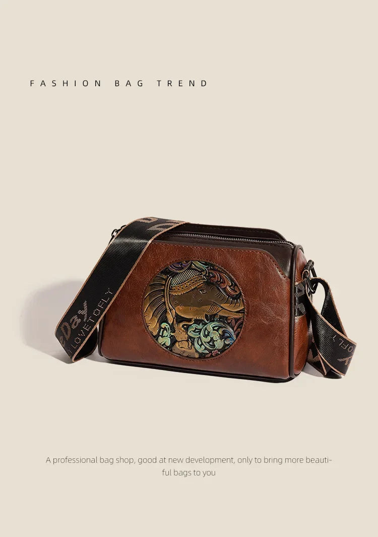 Women Crossbody Bag for Women Elephant Bags Fashion Print High Quality Leather Shoulder Bag Messenger Bags Sac a Main