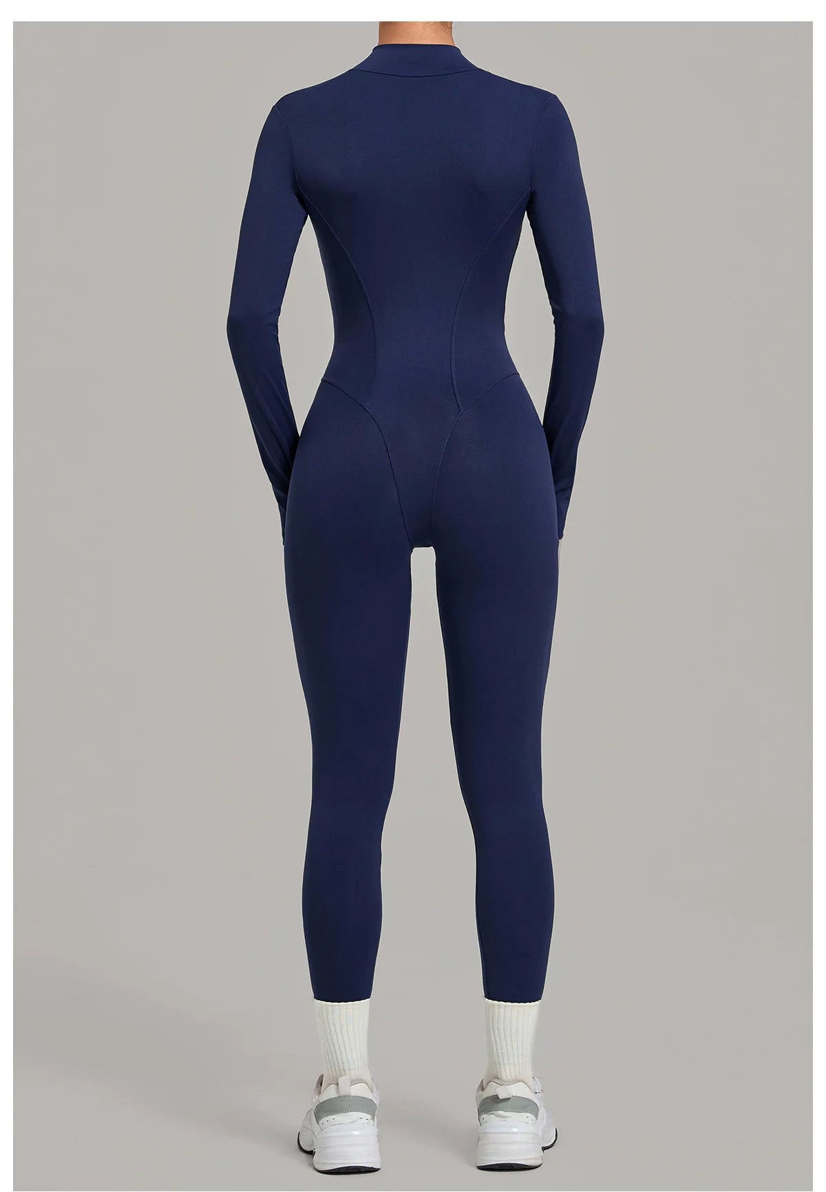 Zipper Jumpsuits for Woman No Padding Sports Overalls for Women Long Sleeve Gym Clothes Woman Activewear 2026 Purple Coffee XL