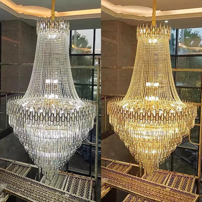 Nordic Modern Crystal Chandelier Wedding Hall Villa Hotel Hall Living Room Home Decoration Ceiling Light Luxurious Pendent Lamp