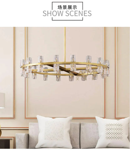 Villa Duplex Chandelier New Light Luxury Light Post Modern Crystal Chandelier Light Luxury For Living Room Lamp Home Decoration