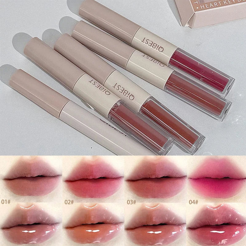 Makeup Gift Box Butterfly Bow Heart Limited Lipstick Powder Blush Eyeshadow Makeup Gift Box Set and Necklace Gifts for Women