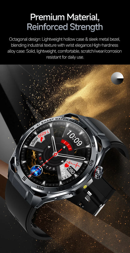 2026 New ECG+PPG Body Fat Analysis Health Smart Watch Uric Acid BP Blood Oxygen Bluetooth call Sports Smart Watch For Men Women