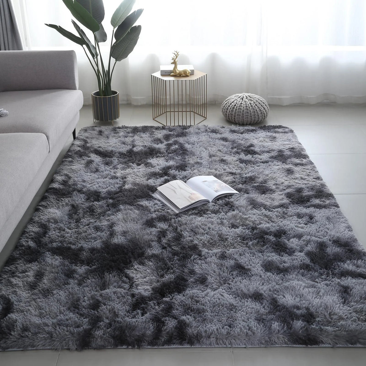 VIKAMA Ultra-Soft Puffy Rug, Bedroom & Living Room Indoor Floor Mat, Nursery Carpet, Children's Girls' Room Home Decor