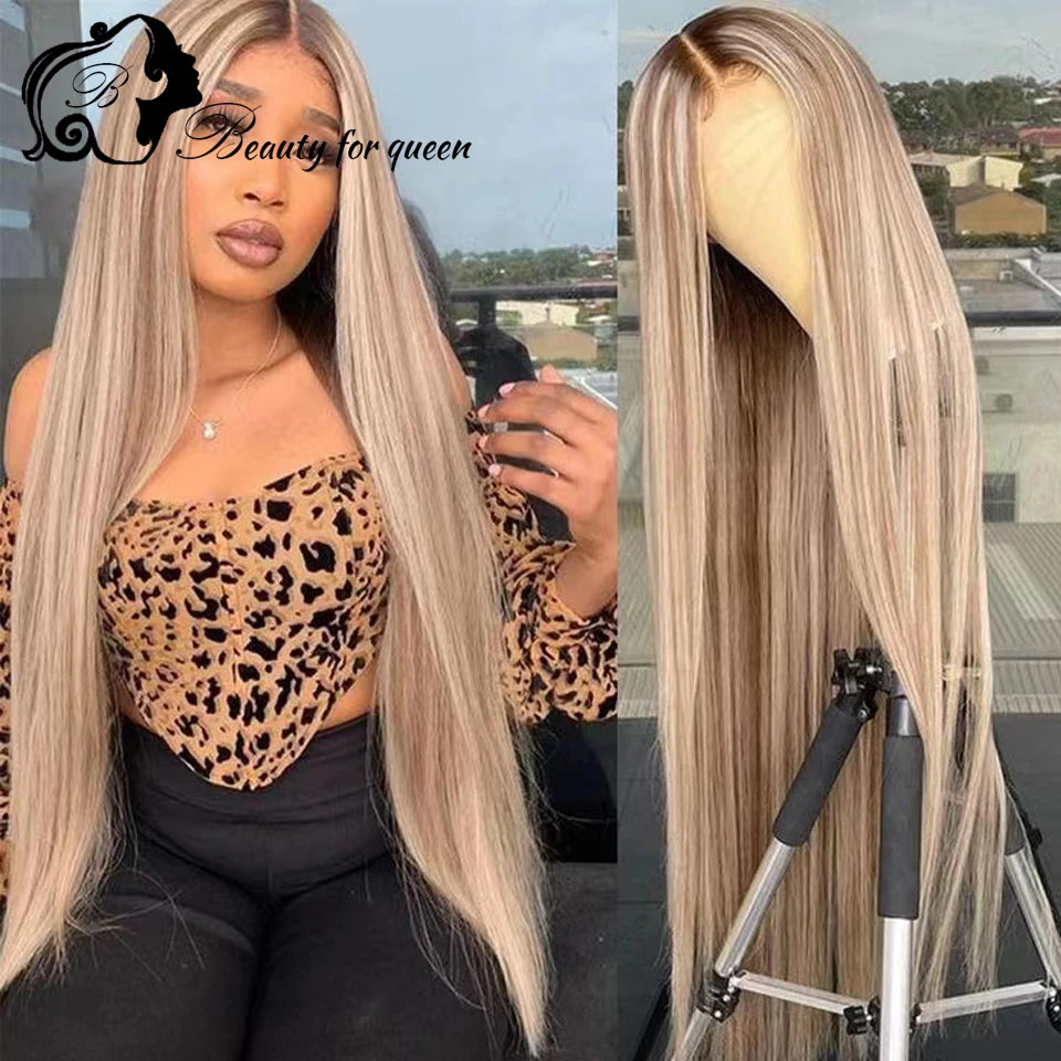 #6/60 Wig Bob Wig Human 13x4 Transparent Lace Front Human Hair Wigs High Density Straight Human Hair Wigs Lace Wigs Woman HD
