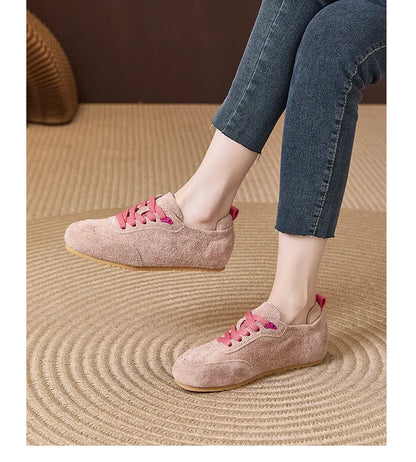 Women's 2026 New Suede Boodles Shoes, Women's Flat Training Shoes, Women's Sport Shoes Luxury Designer Shoes for Women