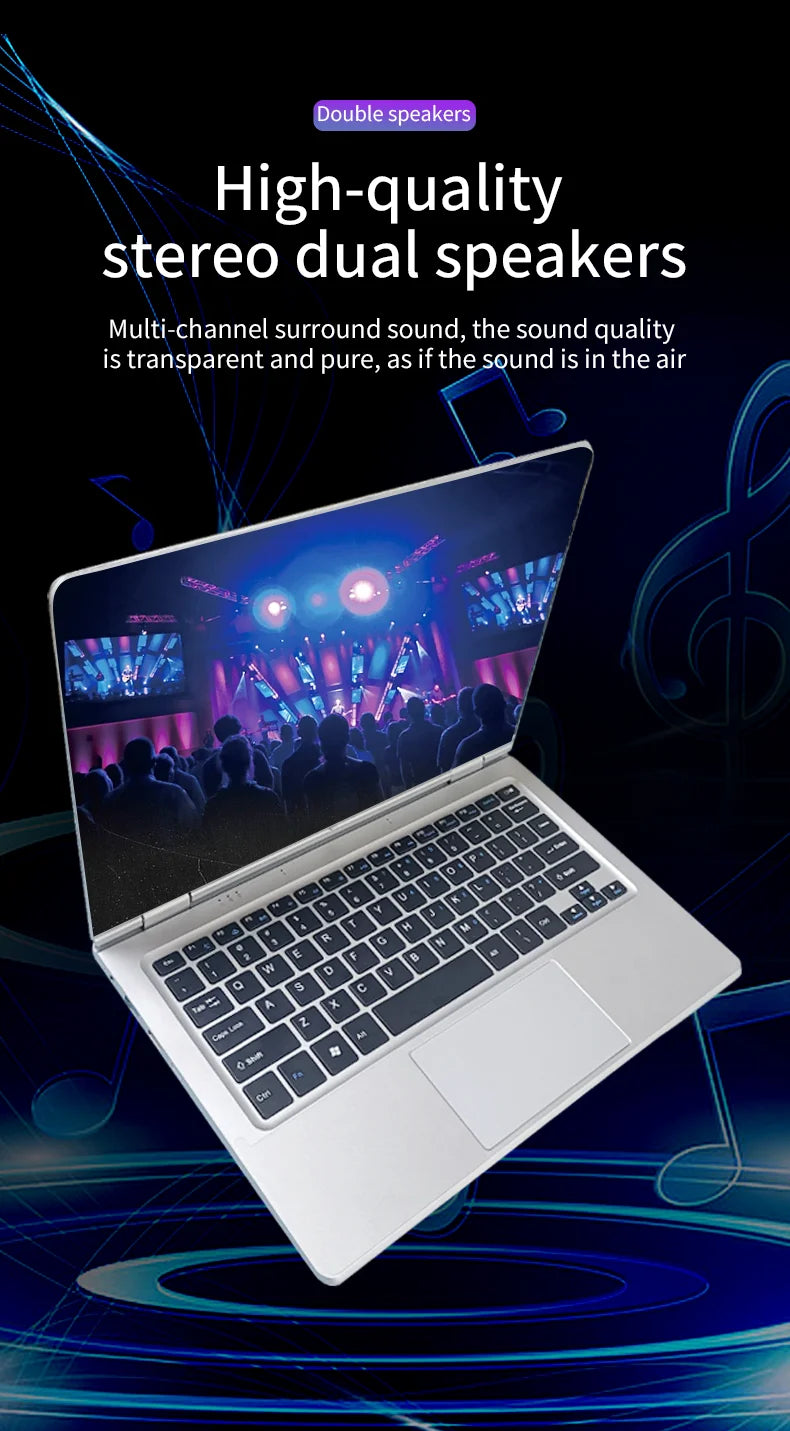 AKPAD 2 In 1 Laptop 11.6 Inch Touch Screen 8GB RAM 128GB 256GB 512GB 1TB SSD Intel N4020 Black Tablet PC Portable Notebook