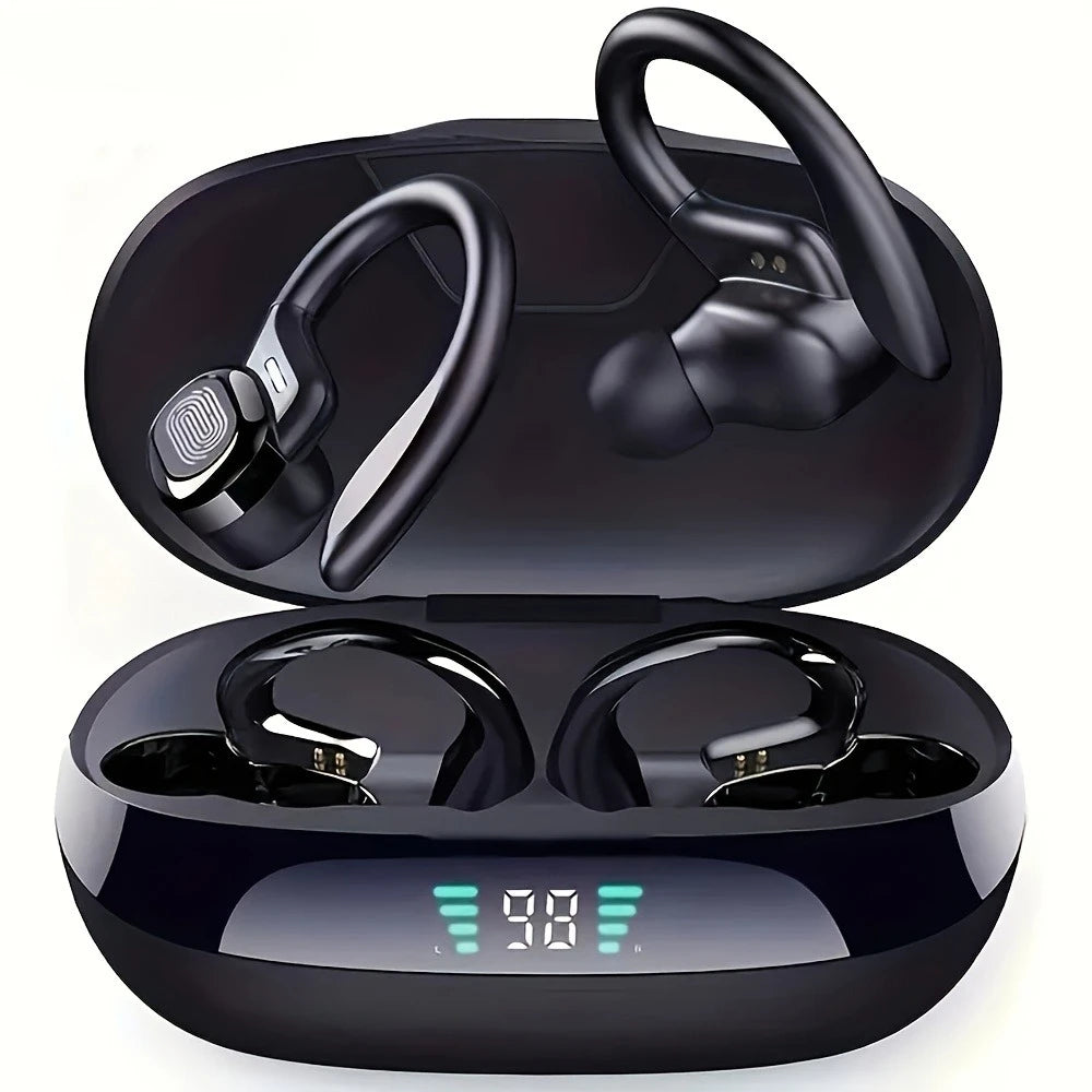 Lenovo Sports Wireless Headphones BT 5.3 over Ear Ture Buds with Earhooks Waterproof Sports Earphones Running in-Ear Headset