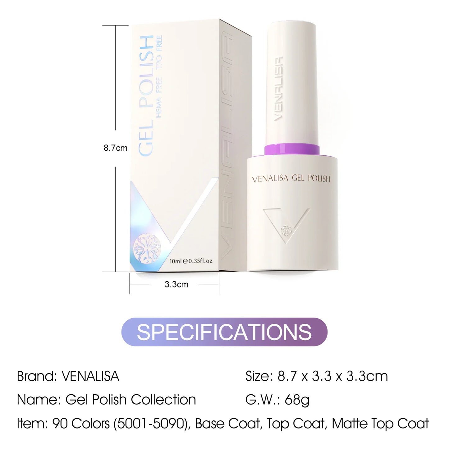 Venalisa 10ml HEMA TPO Free Red Cat Eye Gel Polish Soak Off UV LED Magnetic Nail Polish Diamond Top Long Wear Gel Varnish