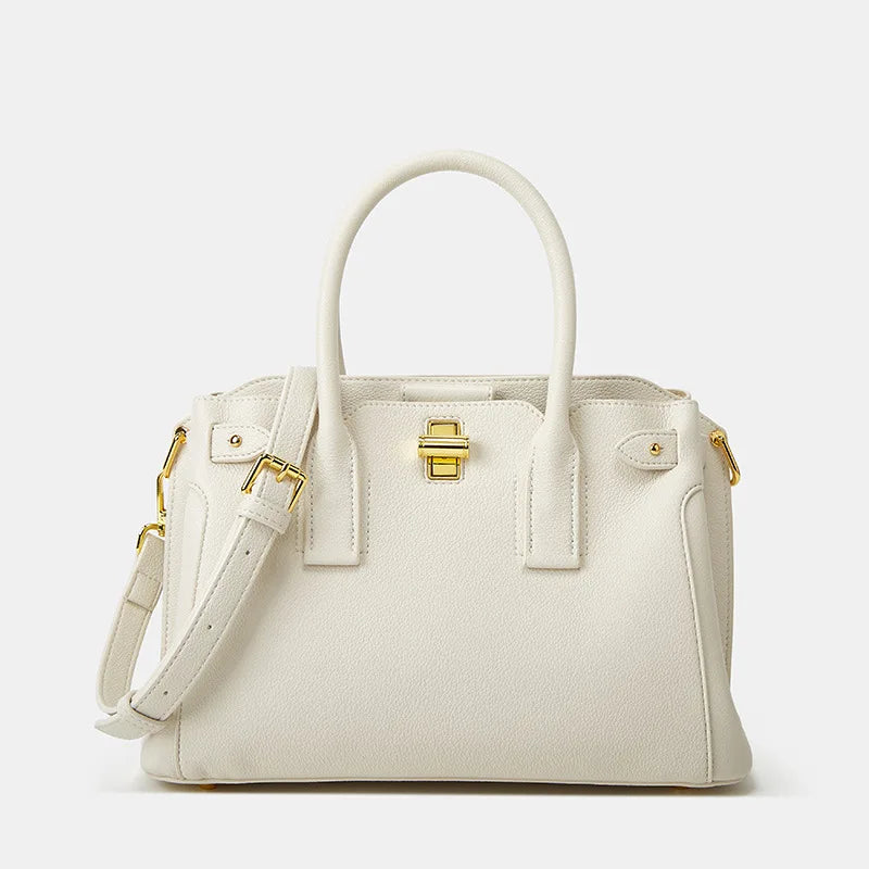 Fashion Beige High Quality PU Leather Bags Women Shoulder Bag Ladies Luxury Tote Strap Female Crossbody Handbag