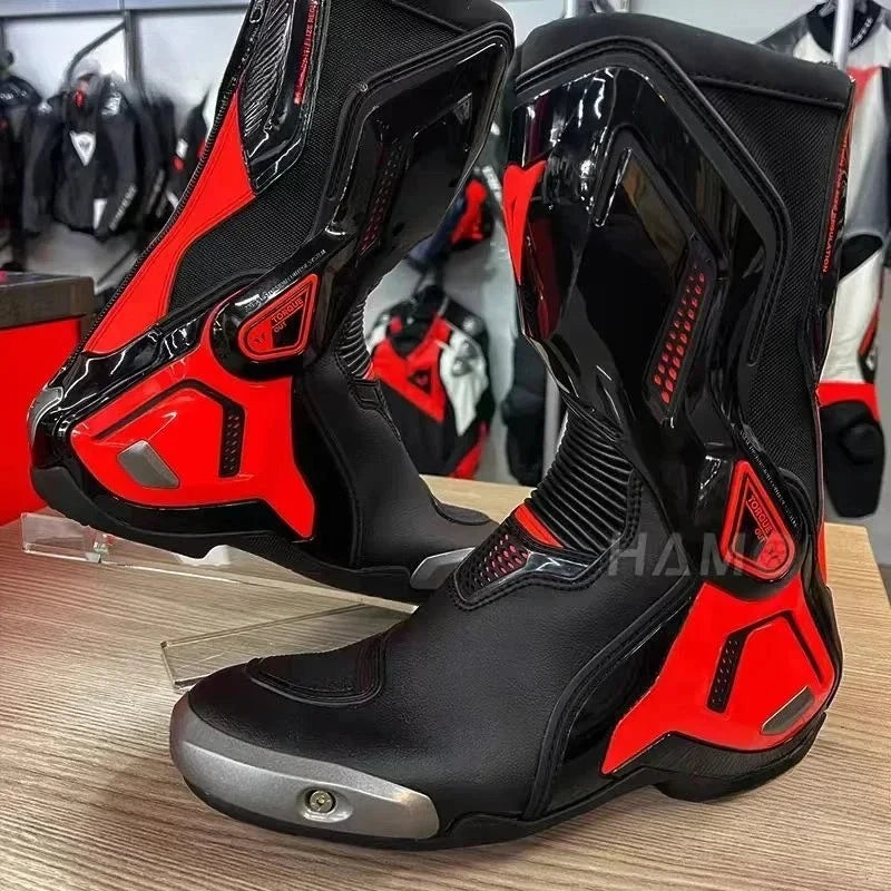 Torque 3 Off-Road Motorcycle Botas Professional Track Riding Boots Cowhide Waterproof Racing Anti-Collision for Rally Race shoe
