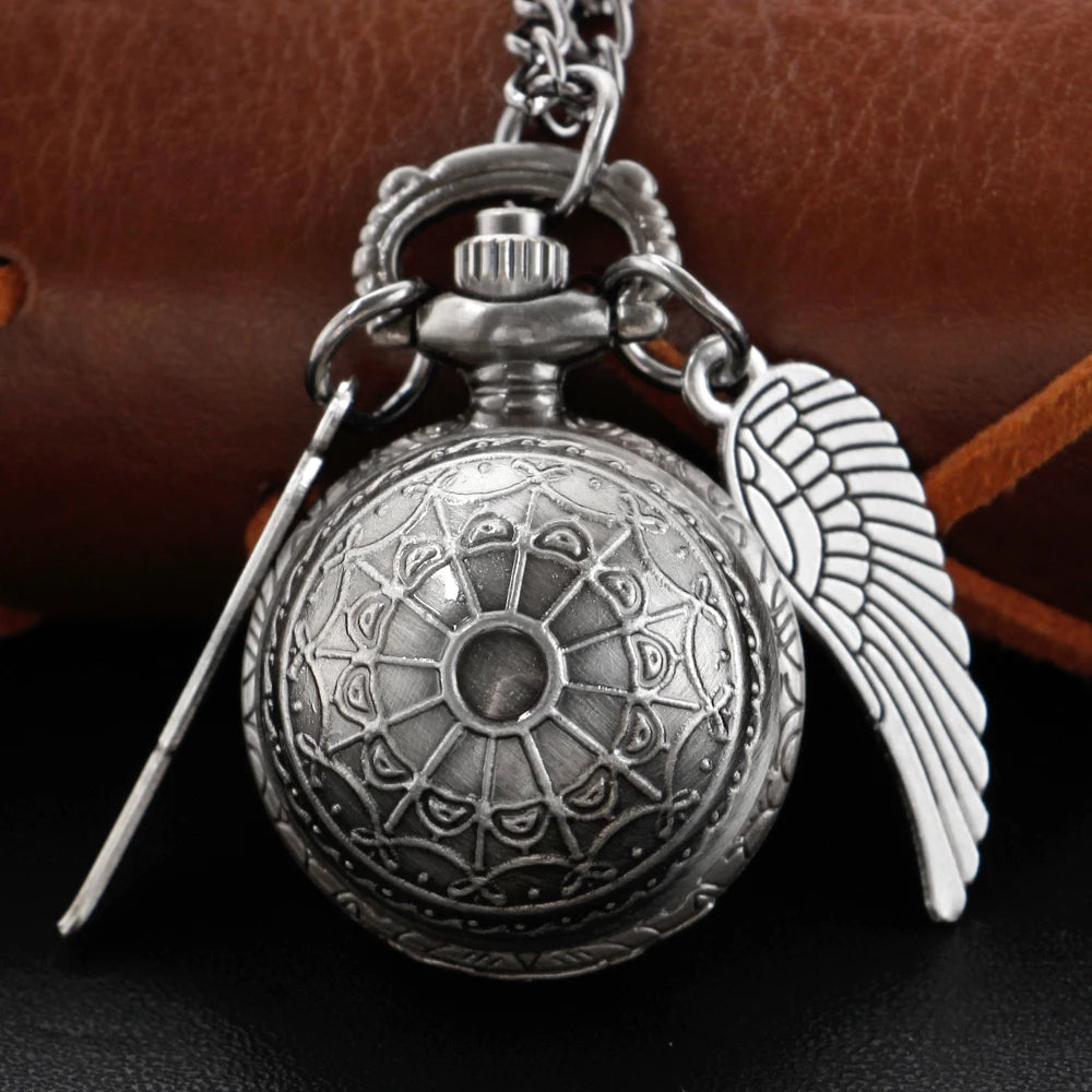 Magic Gold Fairy Ball Quartz Pocket Watch Men's and Women's Vintage Fob Watch Children's Gift Pendant Necklace Souvenir Cf1177