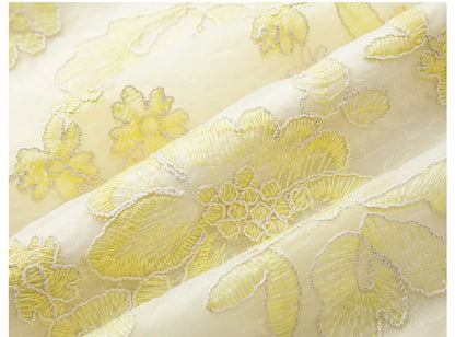 VIMLY Women's Vest 2026 Summer Casual Yellow Floral Embroidery Stand Collar New Chinese Style Sleeveless Jacket Ladies A5251