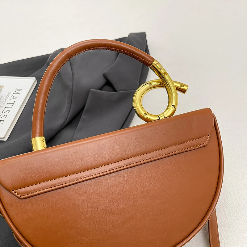 Small Crossbody Bags For Women Designer Semicircle Saddle Bag 8 Colors Pu Leather Handbag Luxury Brand Lady Shoulder Bags