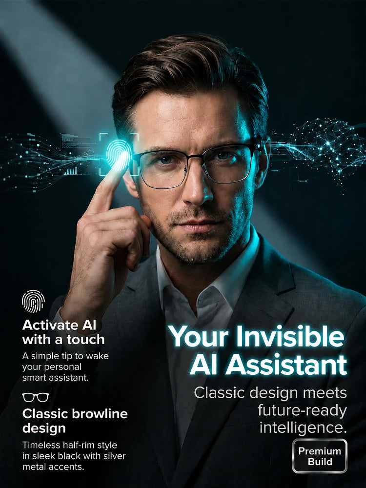 Smart Color Changing Touch and Voice Control AI Glasses