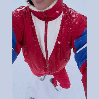 Casual Stand Collar Women Ski Jumpsuits Zippers Waist-Closed Thicken Lady Jumpsuit 2026 Autumn Winter Chic Female Skiwear