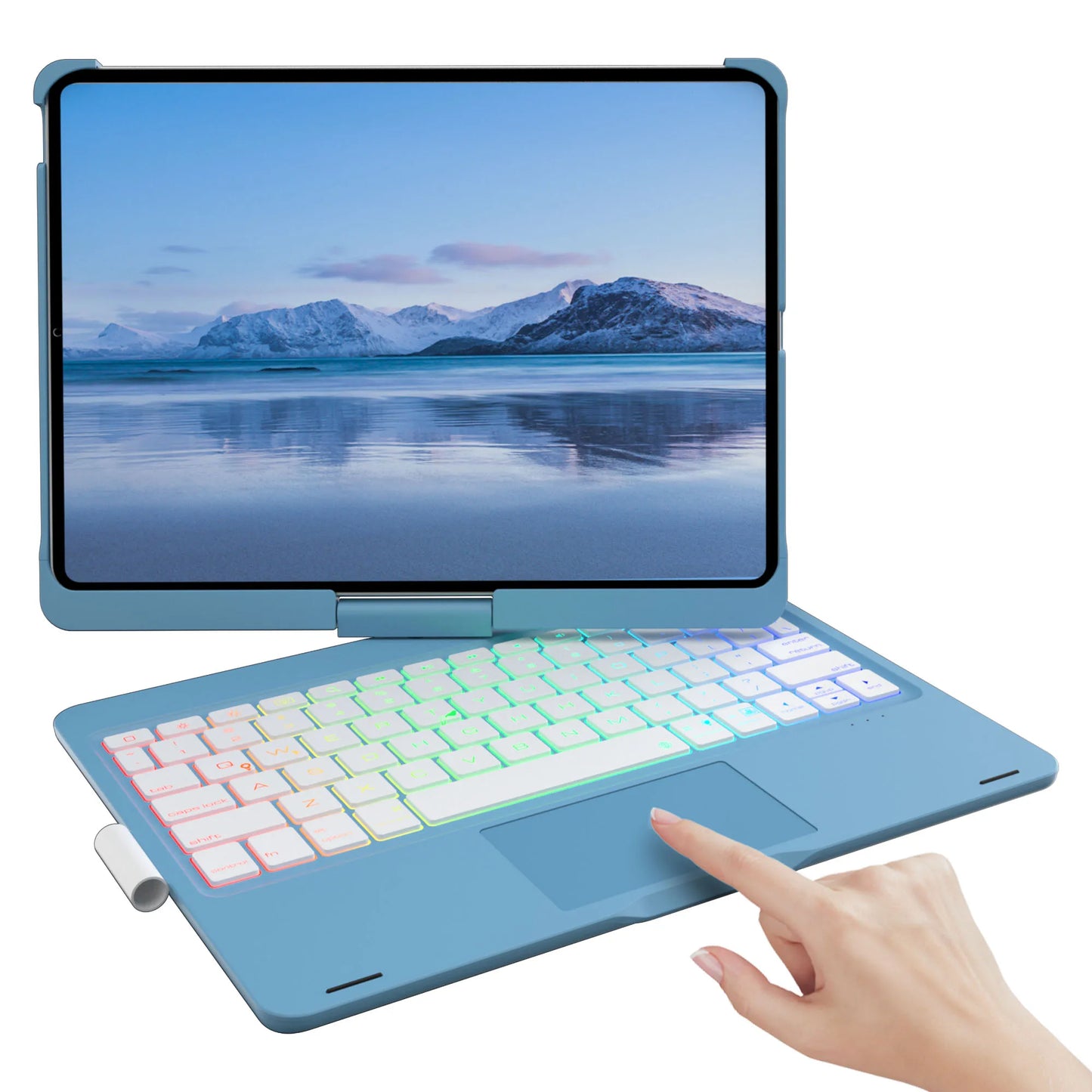 Backlit Keyboard Case with Trackpad & 360° Swivel for iPad 10th/11th Gen (A16), iPad Air 4th/5th Gen, and iPad Pro 11 (All Model