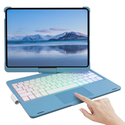 Backlit Keyboard Case with Trackpad & 360° Swivel for iPad 10th/11th Gen (A16), iPad Air 4th/5th Gen, and iPad Pro 11 (All Model