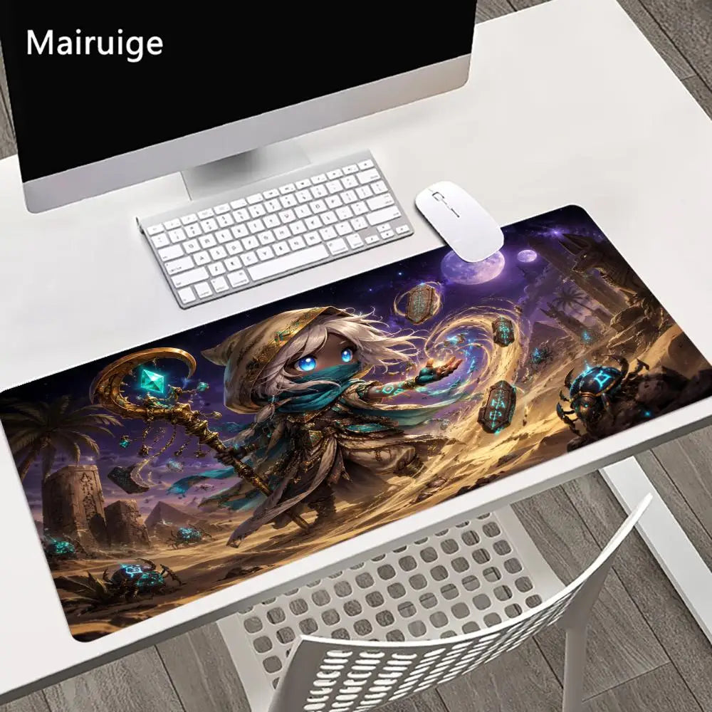 Mystical Wizard Big Size Mouse Pad Non-slip Rubber Base Desk Mat for Home Office Daily Use Deskpad Keyboard Pad Mouse Mat