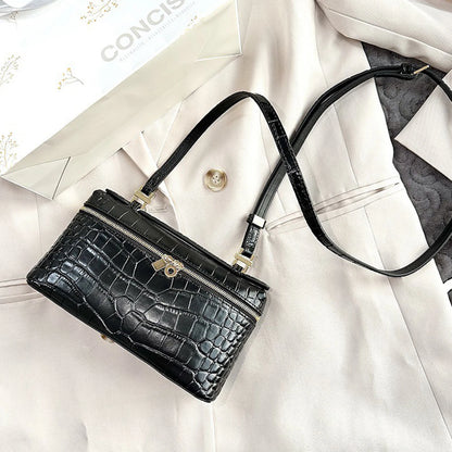 Shoulder Bag Handbag women Luxury Women's Crocodile Embossed Mobile Phone Handbag Brand New LP19 Genuine Leather Mini Small size