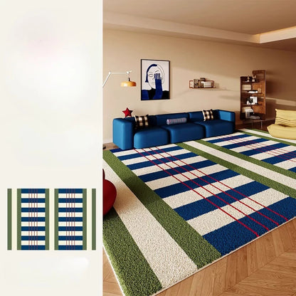Retro Style Rugs for Bedroom Large Area Living Room Decoration Anti-slip Carpet Thick Plush Floor Mat Fluffy Soft Cloakroom Rug