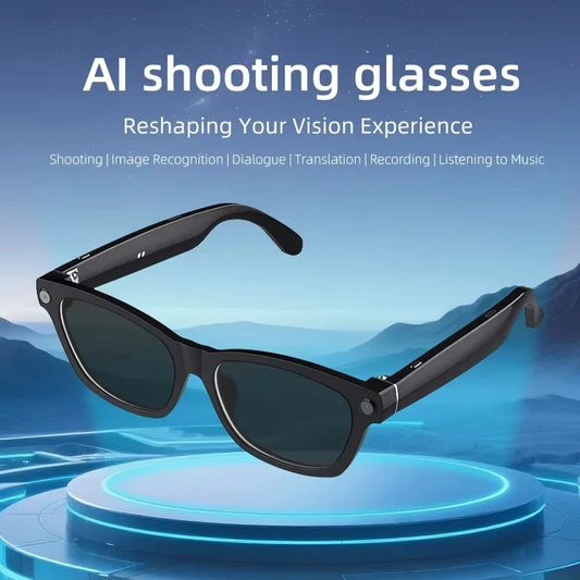New AI Smart Glasses AI Translation 8MP HD Camera 4K Shooting Image Conversation Recording Listening To Music Smart Glasses